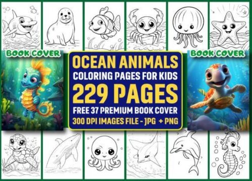 Sách tô màu động vật biển